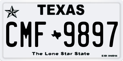 TX license plate CMF9897