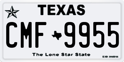 TX license plate CMF9955