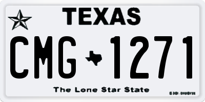 TX license plate CMG1271