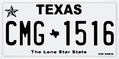 TX license plate CMG1516