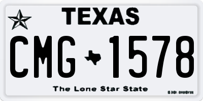 TX license plate CMG1578