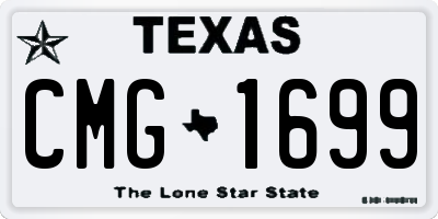 TX license plate CMG1699