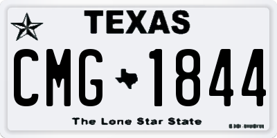 TX license plate CMG1844