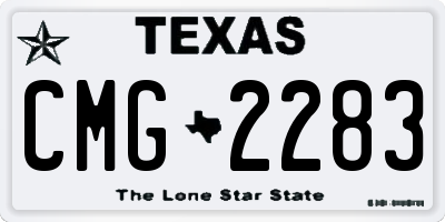 TX license plate CMG2283