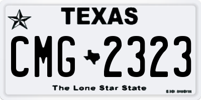 TX license plate CMG2323