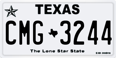 TX license plate CMG3244