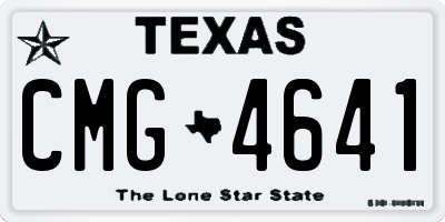 TX license plate CMG4641