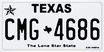 TX license plate CMG4686