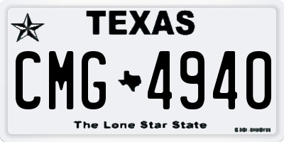 TX license plate CMG4940