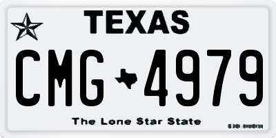 TX license plate CMG4979