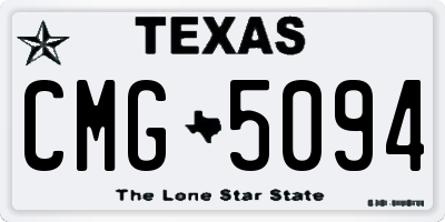 TX license plate CMG5094