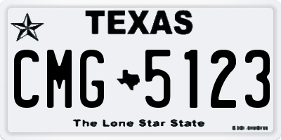 TX license plate CMG5123