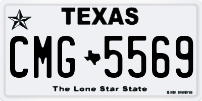 TX license plate CMG5569