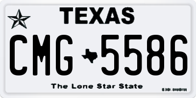 TX license plate CMG5586