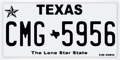 TX license plate CMG5956