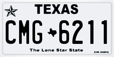 TX license plate CMG6211