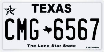 TX license plate CMG6567