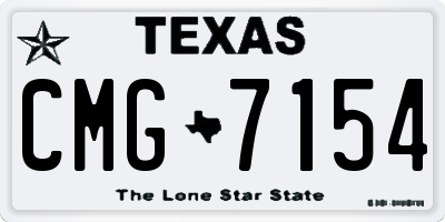 TX license plate CMG7154