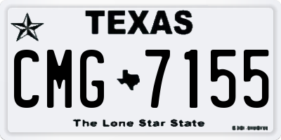 TX license plate CMG7155