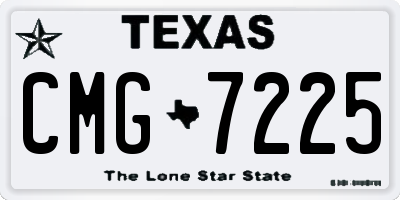 TX license plate CMG7225
