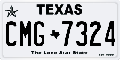 TX license plate CMG7324
