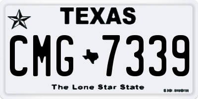 TX license plate CMG7339