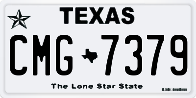 TX license plate CMG7379