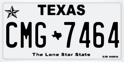 TX license plate CMG7464