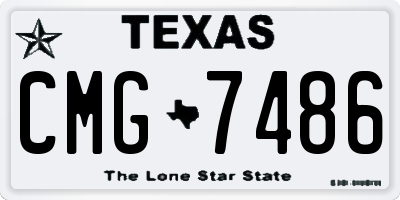 TX license plate CMG7486