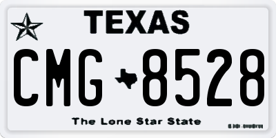 TX license plate CMG8528