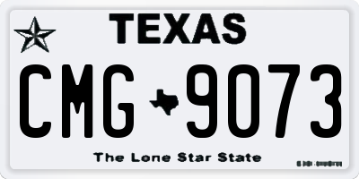 TX license plate CMG9073
