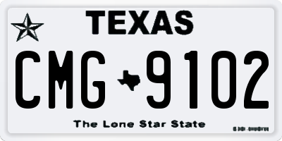 TX license plate CMG9102