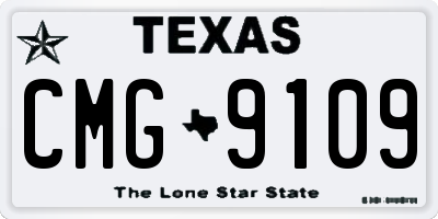 TX license plate CMG9109