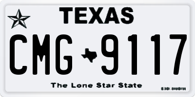 TX license plate CMG9117