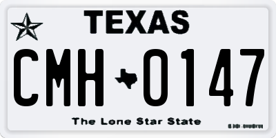 TX license plate CMH0147