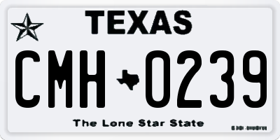 TX license plate CMH0239