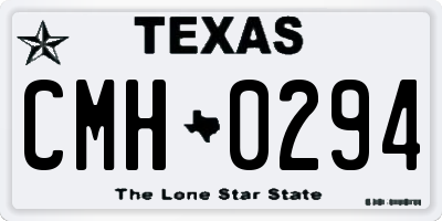 TX license plate CMH0294