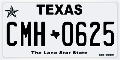TX license plate CMH0625