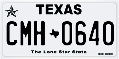 TX license plate CMH0640