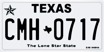 TX license plate CMH0717