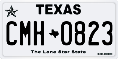 TX license plate CMH0823