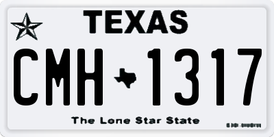 TX license plate CMH1317