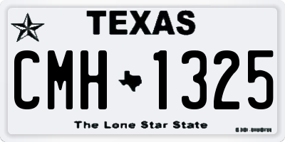 TX license plate CMH1325