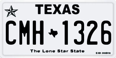 TX license plate CMH1326