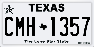 TX license plate CMH1357