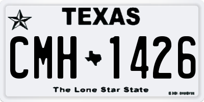 TX license plate CMH1426
