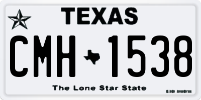 TX license plate CMH1538