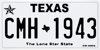 TX license plate CMH1943