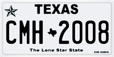 TX license plate CMH2008