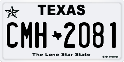 TX license plate CMH2081